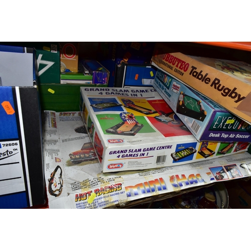 414 - A QUANTITY OF ASSORTED TOYS, GAMES AND PUZZLES, to include boxed Subbuteo Table Rugby International ... 