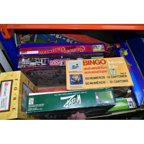 414 - A QUANTITY OF ASSORTED TOYS, GAMES AND PUZZLES, to include boxed Subbuteo Table Rugby International ... 