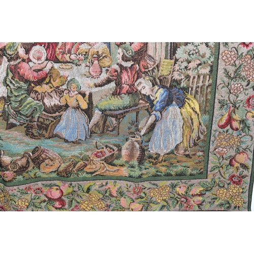 427 - TWO LARGE WALL HANGINGS, of traditional style, woven and lined, comprising Romance at Camelot by Mar... 