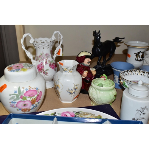 436 - A GROUP OF CERAMICS, to include a Nao hippo figure, a Beswick Donkey no 1364B and Black Beauty Foal ... 