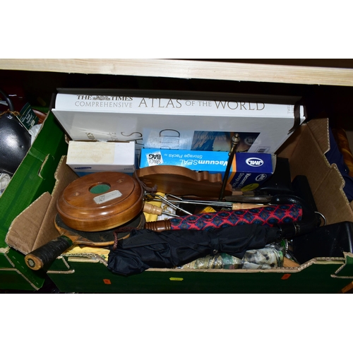 437 - FOUR BOXES AND LOOSE CDS AND SUNDRY ITEMS, to include a folder of P&O menu covers, a box of eighty t... 