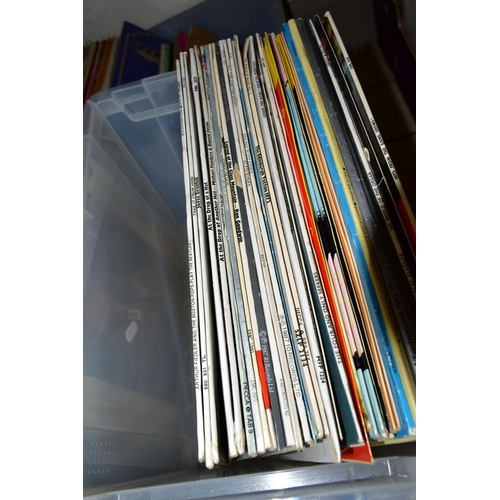 444 - THREE BOXES OF RECORDS, to include approximately one hundred and twenty to one hundred and fifty rec... 