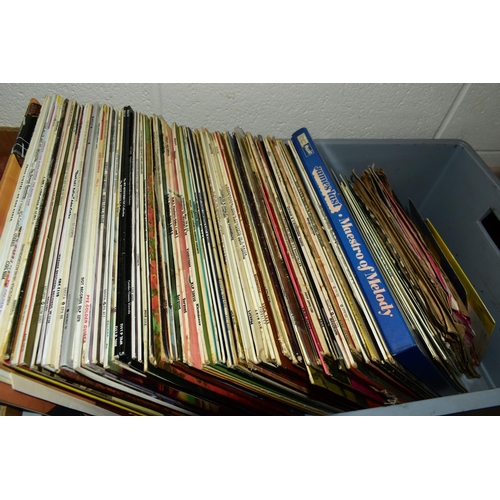 444 - THREE BOXES OF RECORDS, to include approximately one hundred and twenty to one hundred and fifty rec... 