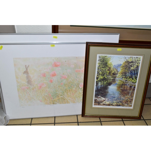 455 - FIVE FRAMED SIGNED LIMITED EDITION PRINTS, comprising Helen Bradley 'The Fair at Daisy Nook', approx... 