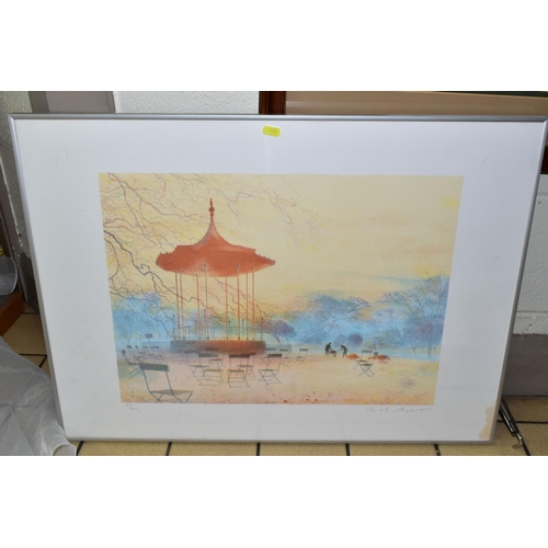 455 - FIVE FRAMED SIGNED LIMITED EDITION PRINTS, comprising Helen Bradley 'The Fair at Daisy Nook', approx... 