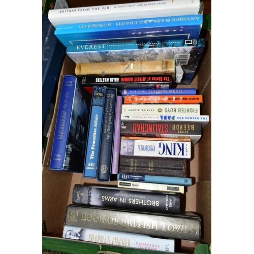 471 - BOOKS, three boxes and loose containing assorted titles, mostly in hardback format which includes th... 