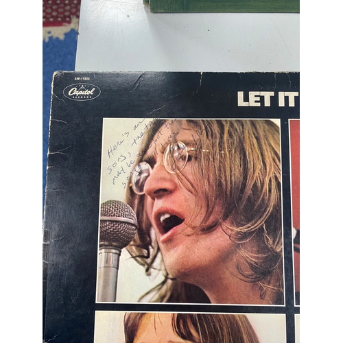 435 - JOHN LENNON, a Capitol Records import of the album Let it Be with John's handwriting on the cover 'H... 