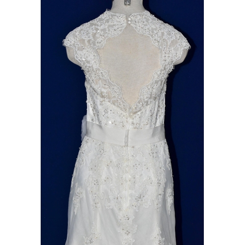 256 - WEDDING DRESS, end of season stock clearance (may have slight marks or very minor damage) size 8, iv... 