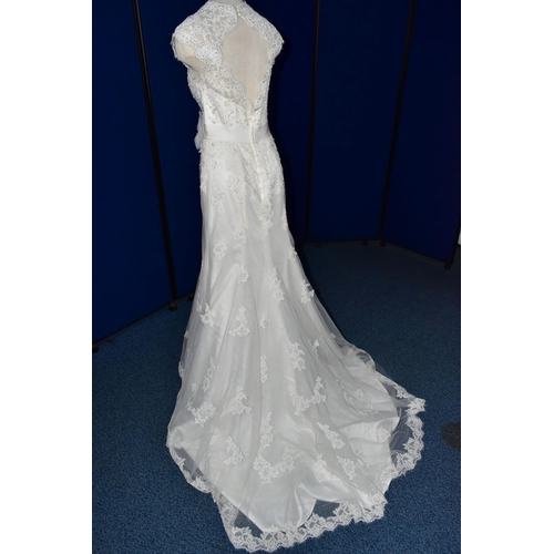 256 - WEDDING DRESS, end of season stock clearance (may have slight marks or very minor damage) size 8, iv... 