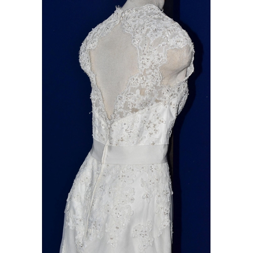 256 - WEDDING DRESS, end of season stock clearance (may have slight marks or very minor damage) size 8, iv... 