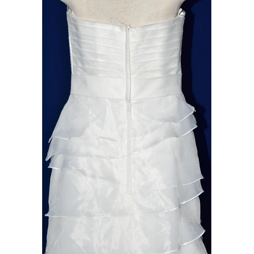 263 - WEDDING DRESS, end of season stock clearance (may have slight marks or very minor damage) size 8, wh... 