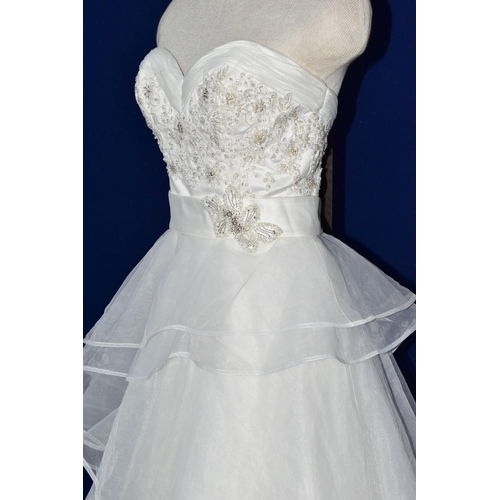 264 - WEDDING DRESS, end of season stock clearance (may have slight marks or very minor damage) size 8, of... 