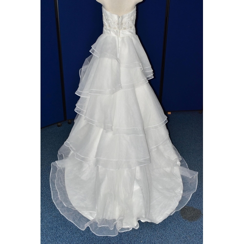 264 - WEDDING DRESS, end of season stock clearance (may have slight marks or very minor damage) size 8, of... 