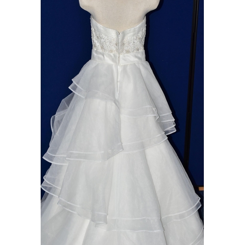 264 - WEDDING DRESS, end of season stock clearance (may have slight marks or very minor damage) size 8, of... 