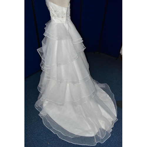 264 - WEDDING DRESS, end of season stock clearance (may have slight marks or very minor damage) size 8, of... 