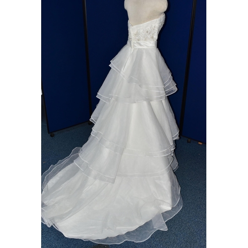 264 - WEDDING DRESS, end of season stock clearance (may have slight marks or very minor damage) size 8, of... 