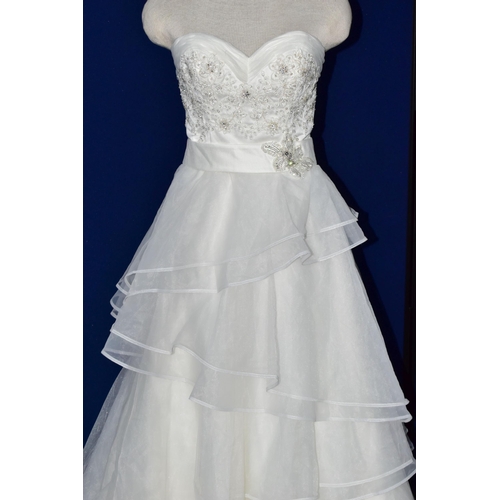 264 - WEDDING DRESS, end of season stock clearance (may have slight marks or very minor damage) size 8, of... 