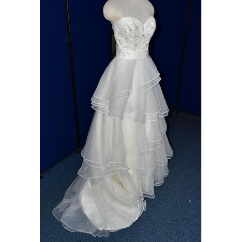 264 - WEDDING DRESS, end of season stock clearance (may have slight marks or very minor damage) size 8, of... 