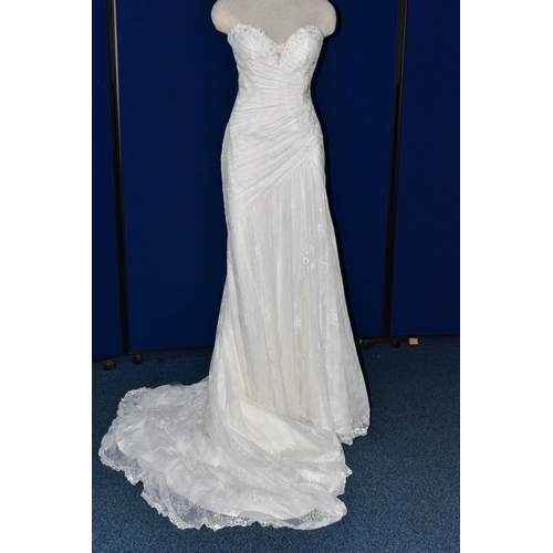 273 - WEDDING DRESS, end of season stock clearance (may have slight marks or very minor damage) size 6, iv... 