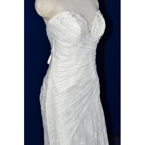 273 - WEDDING DRESS, end of season stock clearance (may have slight marks or very minor damage) size 6, iv... 