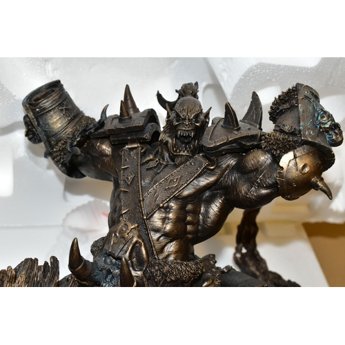 689 - WORLD OF WARCRAFT ORC RIDING A WOLF EMPLOYEE EXCLUSIVE STATUE, only 2986 statues were given out to B... 