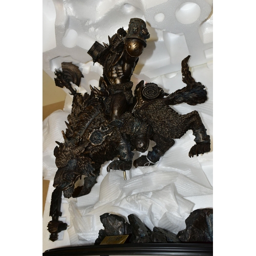 689 - WORLD OF WARCRAFT ORC RIDING A WOLF EMPLOYEE EXCLUSIVE STATUE, only 2986 statues were given out to B... 