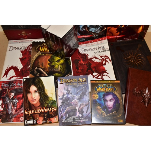 702 - BOX CONTAINING A WORLD OF WARCRAFT PRE-ORDER BETA, DUNGEONS & DRAGONS AND GAMING BOOKS, The pre-orde... 