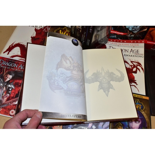 702 - BOX CONTAINING A WORLD OF WARCRAFT PRE-ORDER BETA, DUNGEONS & DRAGONS AND GAMING BOOKS, The pre-orde... 