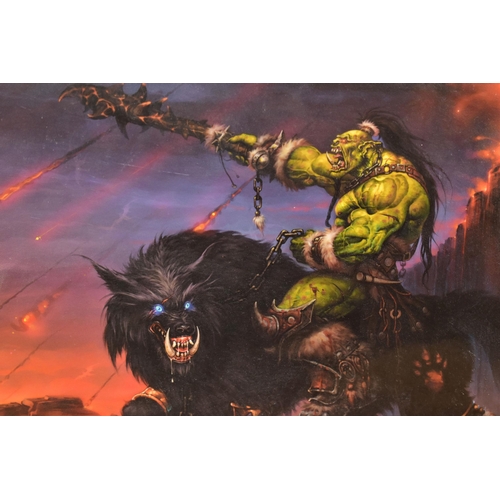 709 - BLIZZARD ENTERTAINMENT EMPLOYEE TEN YEAR ANNIVERSARY ART PIECE, titled The Fury of Blackrock Spire a... 