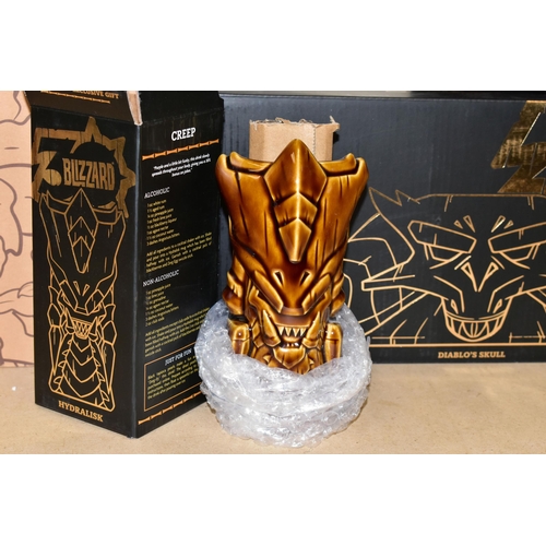 726 - BLIZZARD ENTERTAINMENT 2020 EMPLOYEE TIKI BAR PARTY SET, gift set that was given to Blizzard employe... 