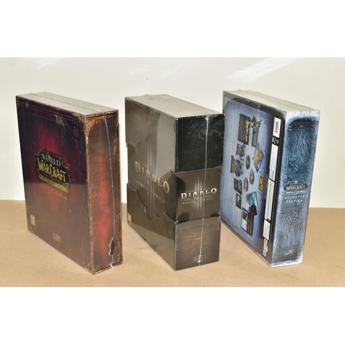 747 - THREE BLZZARD ENTERTAINMENT COLLECTOR'S EDITIONS SEALED, collector's editions for World of Warcraft ... 