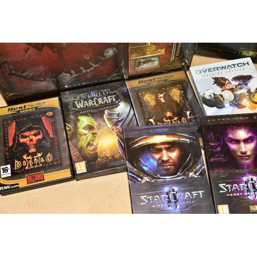 749 - COLLECTION OF PC GAMES, including Starcraft and an expansion set, Starcraft 2 and various expansion ... 