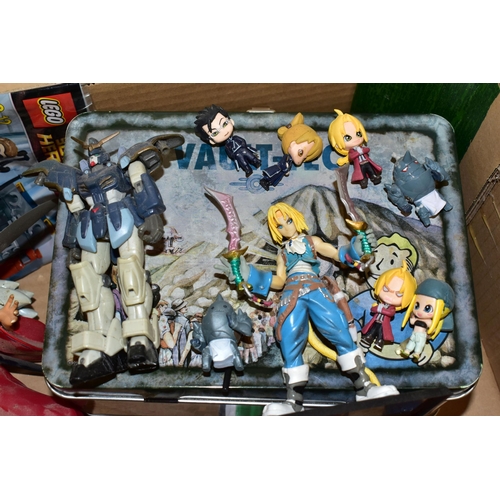 759 - BOX OF GAMING AND ANIME FIGURES, including the Assassins Creed 2 Ezio collector's figure, Final Fant... 