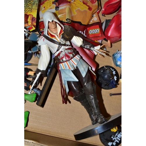 759 - BOX OF GAMING AND ANIME FIGURES, including the Assassins Creed 2 Ezio collector's figure, Final Fant... 