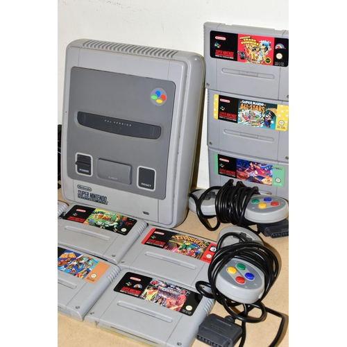 773 - SNES GAMES AND CONSOLE, games include the rare title The Legend of The Mystical Ninja, Super Mario A... 