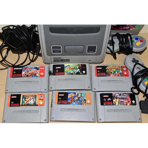 773 - SNES GAMES AND CONSOLE, games include the rare title The Legend of The Mystical Ninja, Super Mario A... 