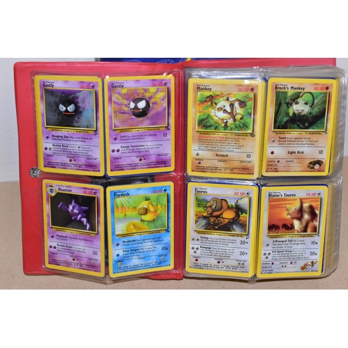 791 - THREE FOLDERS AND A BOX CONTAINING A LARGE QUANTITY OF POKEMON CARDS, the orange folder contains ove... 