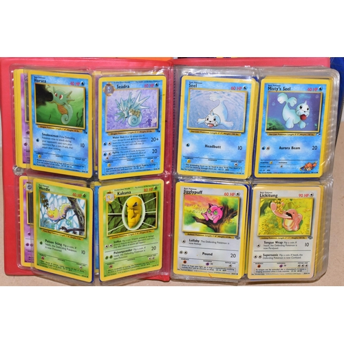 791 - THREE FOLDERS AND A BOX CONTAINING A LARGE QUANTITY OF POKEMON CARDS, the orange folder contains ove... 