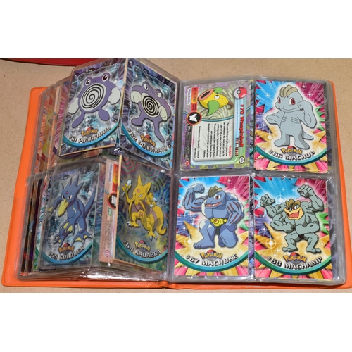 791 - THREE FOLDERS AND A BOX CONTAINING A LARGE QUANTITY OF POKEMON CARDS, the orange folder contains ove... 