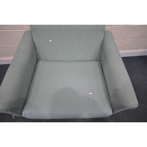 1200 - A DFS MINT GREEN SINGLE SOFA BED, width 113cm x depth 97cm x height 72cm