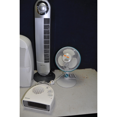 1085 - AN EBAC DEHUMIDIFIER, a NSCessity Tower Fan, an AirMate Table fan and a Dimplex Heater (All PAT pass... 