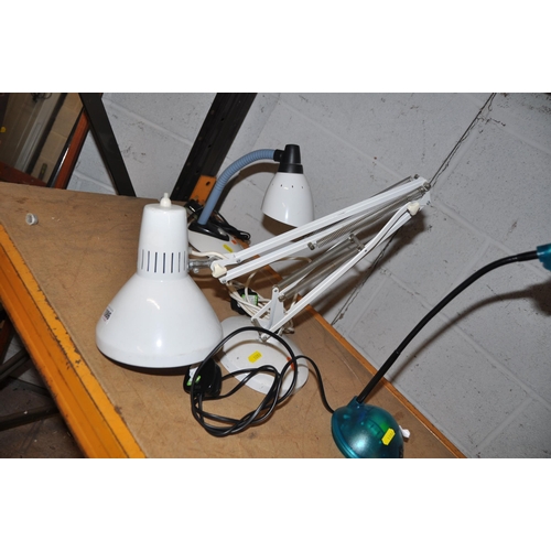 1086 - THREE MODERN LAMPS including a Ledu Anglepoise style lamp (all PAT pass and working)