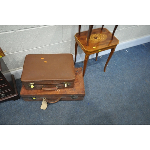 1232 - A SELECTION OF OCCASIONAL FURNITURE, to include a small mahogany chest of three drawers, width 42cm ... 