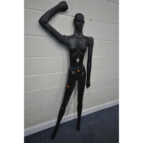 1268 - A RESIN WALL MOUNTED SHOP DISPLAY, with removable arms, height 188cm (condition - rusted fixings, di... 