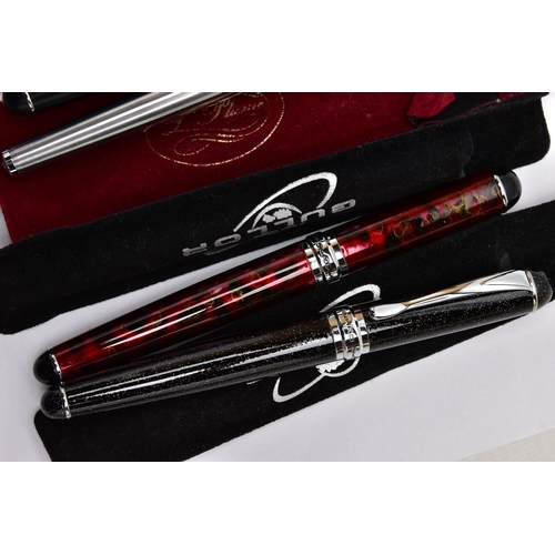 76 - AN ASSORTMENT OF FOUNTAIN PENS, to include a 'Yves Saint Laurent' fountain pen, four 'Jinhao' founta... 