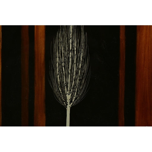 282 - NAKISA SEIKA (JAPAN 1974) 'DARK NIGHT III', a solitary silver tree against a dark background, signed... 