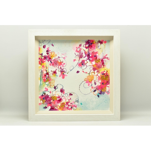 284 - AMYLEE PARIS (FRENCH 1978) 'PHALOENOPSIS', an abstract depiction of flowers and foliage, signed bott... 