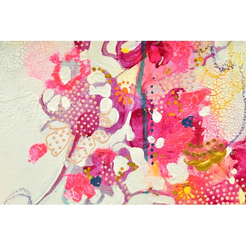 284 - AMYLEE PARIS (FRENCH 1978) 'PHALOENOPSIS', an abstract depiction of flowers and foliage, signed bott... 