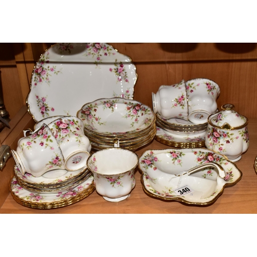 340 - TWENTY SEVEN PIECES OF ROYAL ALBERT COTTAGE GARDEN TEA AND DINNER WARES, comprising a cake plate, a ... 