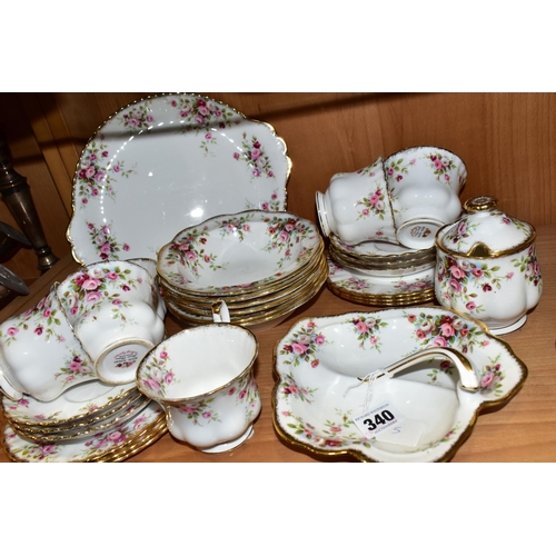 340 - TWENTY SEVEN PIECES OF ROYAL ALBERT COTTAGE GARDEN TEA AND DINNER WARES, comprising a cake plate, a ... 